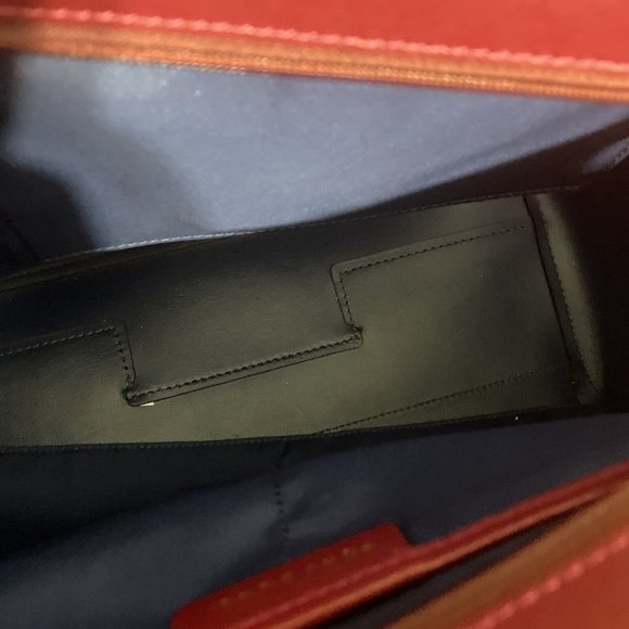 Tory Burch Women's Parker Tote Bag Imperial Garnet/Midnight Swim 37169 639 - Picture 8 of 15